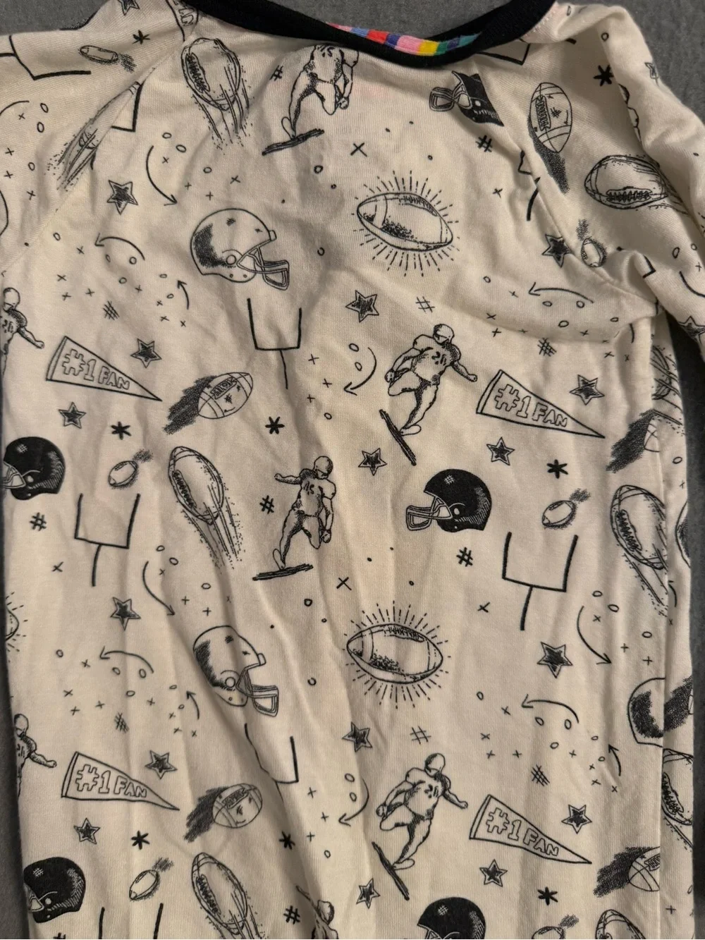 Magnetic Me Baby Boys 3-6 Months Football Footed Sleeper Pajamas
